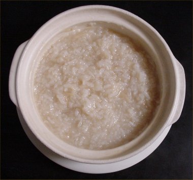 [ Porridge of adductor muscle and rice ]