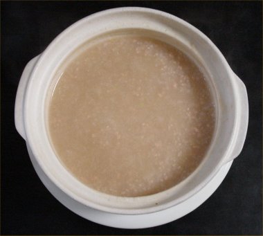Porridge of rice and salmon