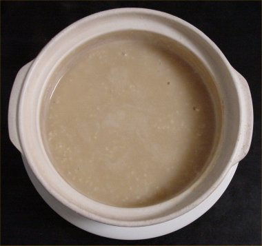[ Porridge of millet and soybean flour ]