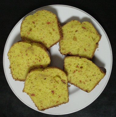 [ Chinese wolfberry and almonf powder Pound cake ]
